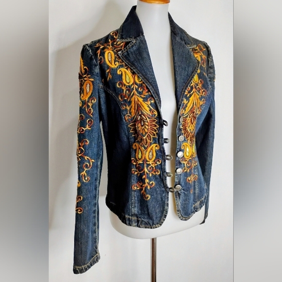 GORDON JAMES PREMIUM EMBROIDERED DENIM JACKET - Picture 7 of 12